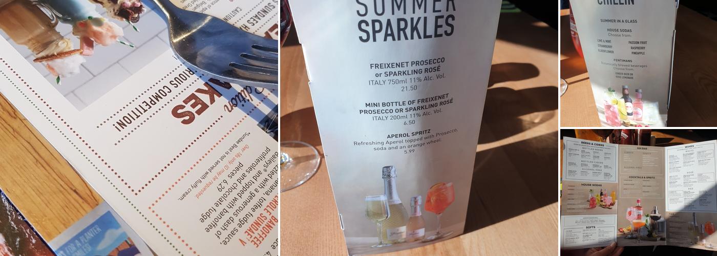 Harvester Rayleigh Weir Rayleigh Menu