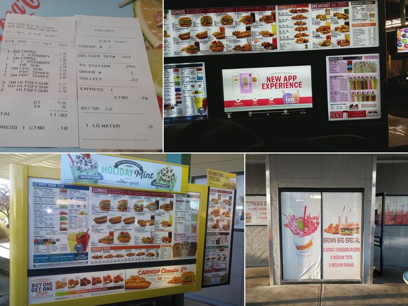 Sonic Drive-In Menu