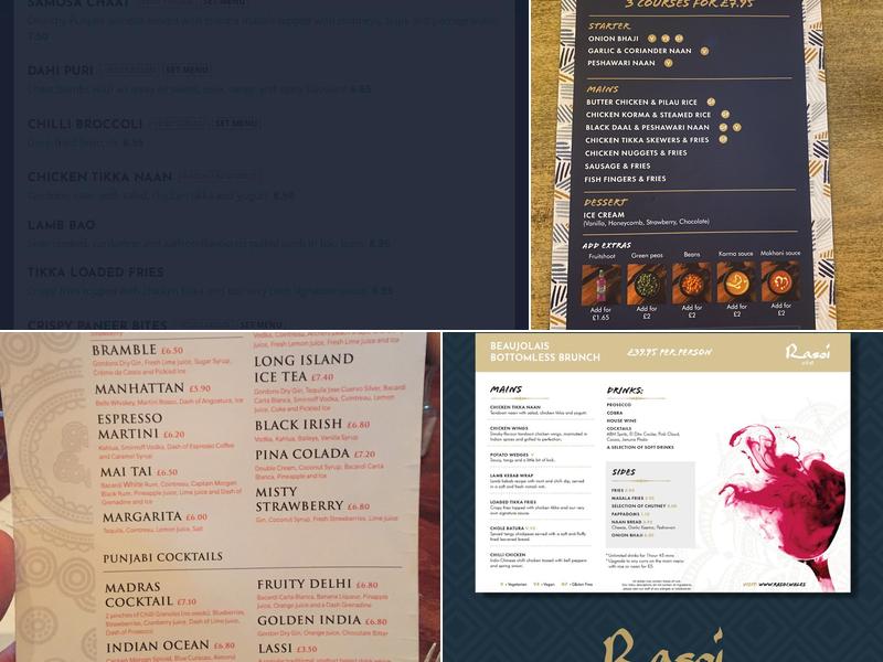 Rasoi Waterfront Menu