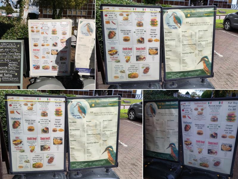 Kingfisher Kabin Menu