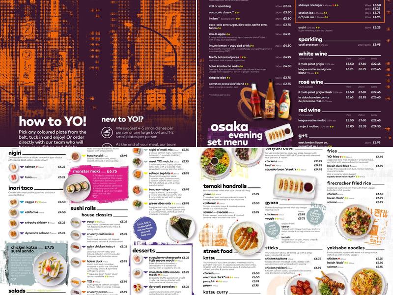 YO! Bognor Regis Tesco Kiosk Menu