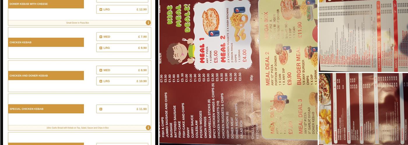 Bella Pizza Menu