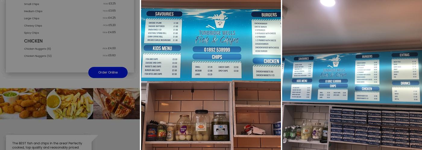 Tunbridge wells Fish&Chips Menu