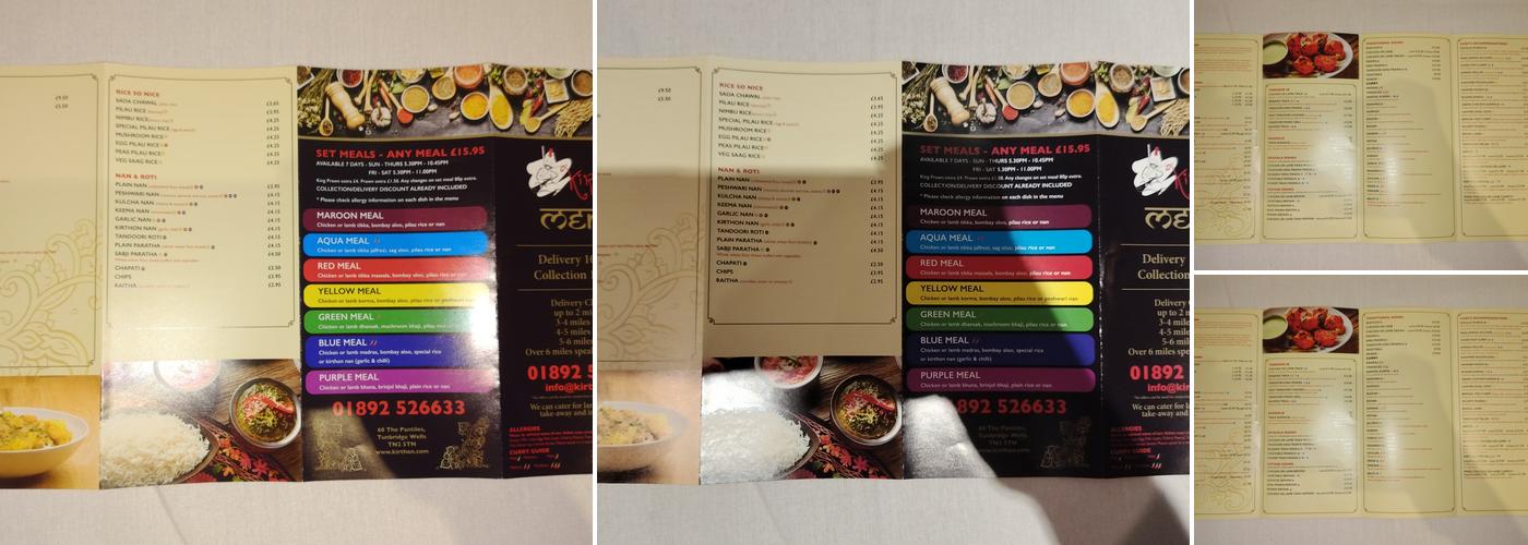 Kirthon Indian Restaurant & Takeaway Menu