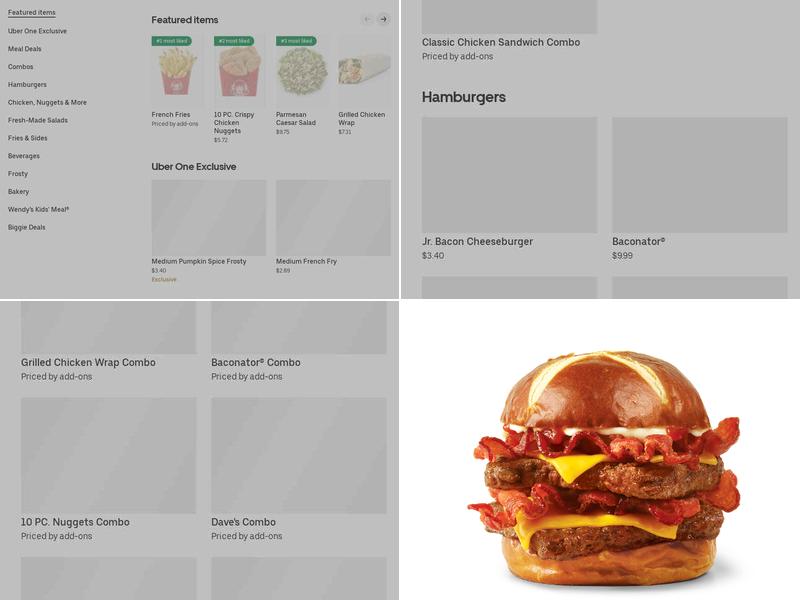 Wendy's Menu