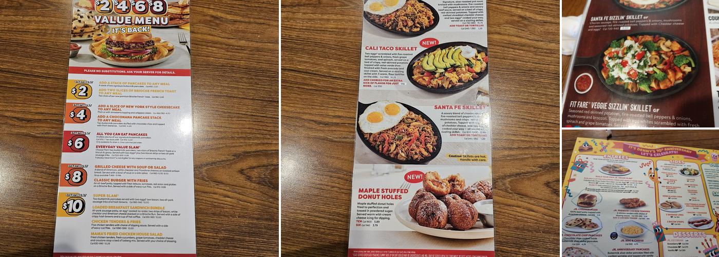 Denny's Restaurant Menu