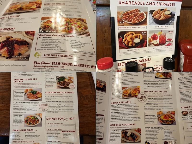 Bob Evans Menu
