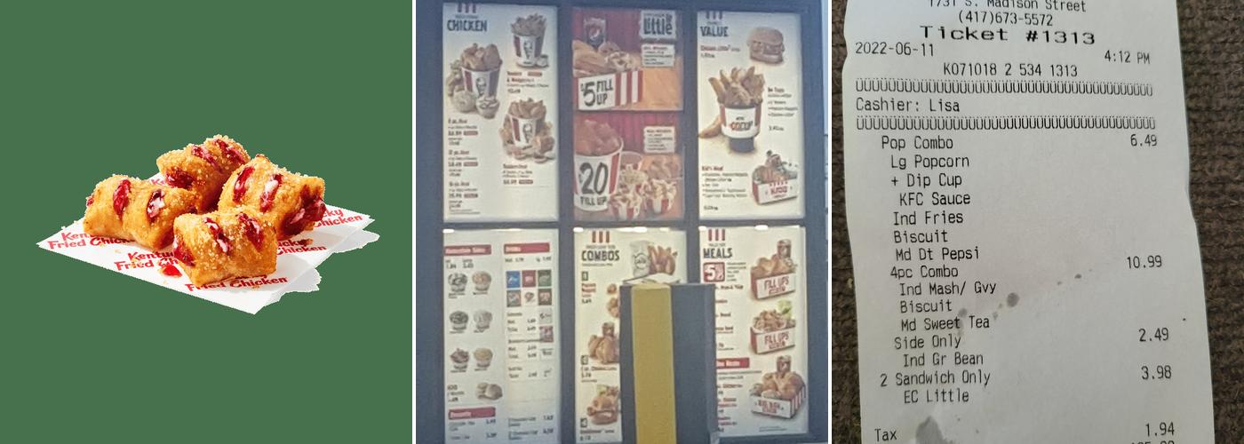 KFC Menu