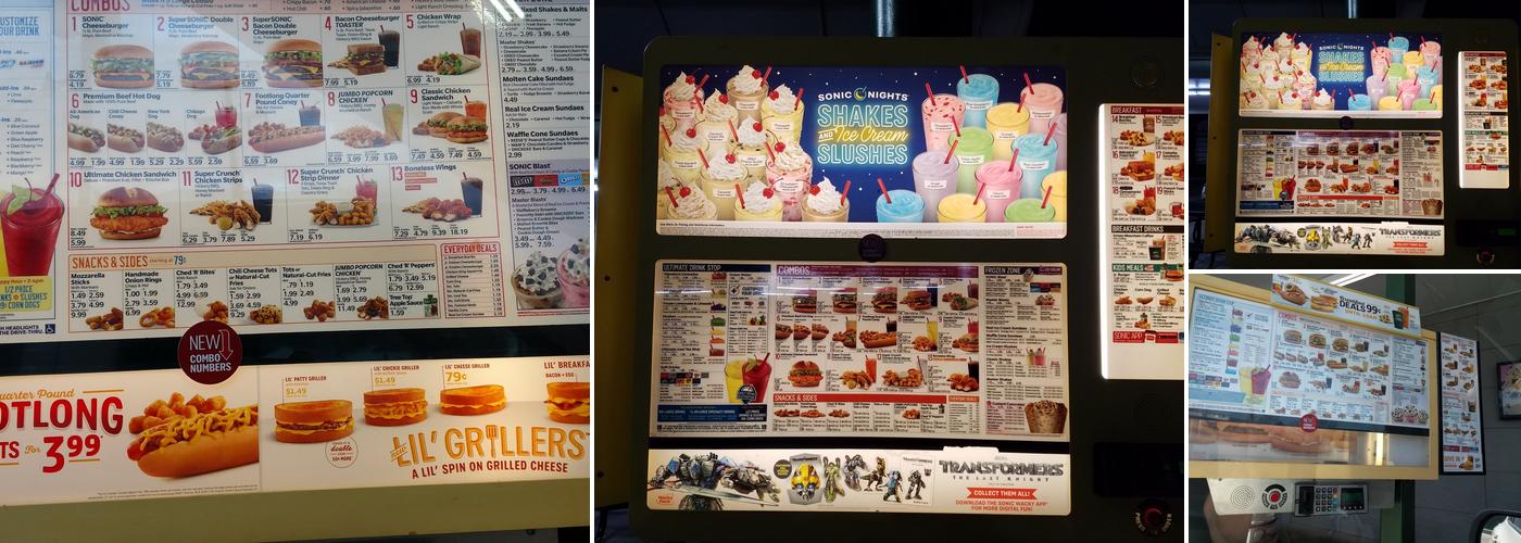 Sonic Drive-In Menu