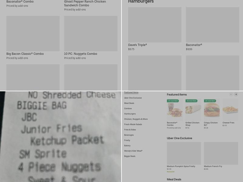 Wendy's Menu