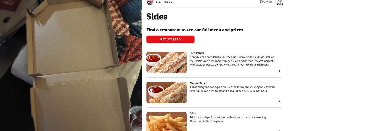 Pizza Hut Menu