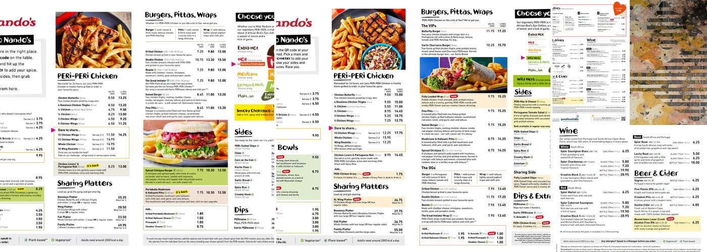 Nando's Aberdeen - Belmont Street Menu