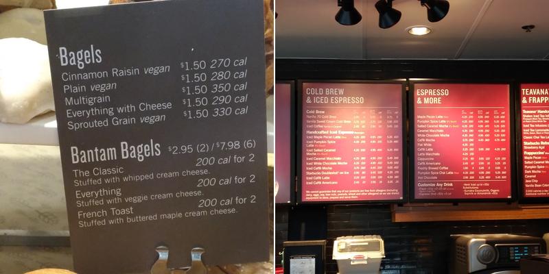 Starbucks Menu