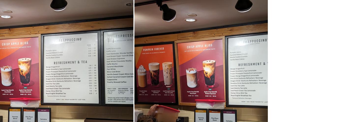 Starbucks Menu