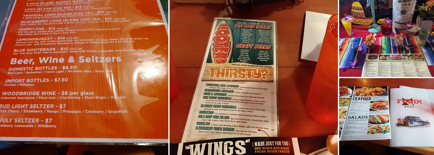 Hooters Menu