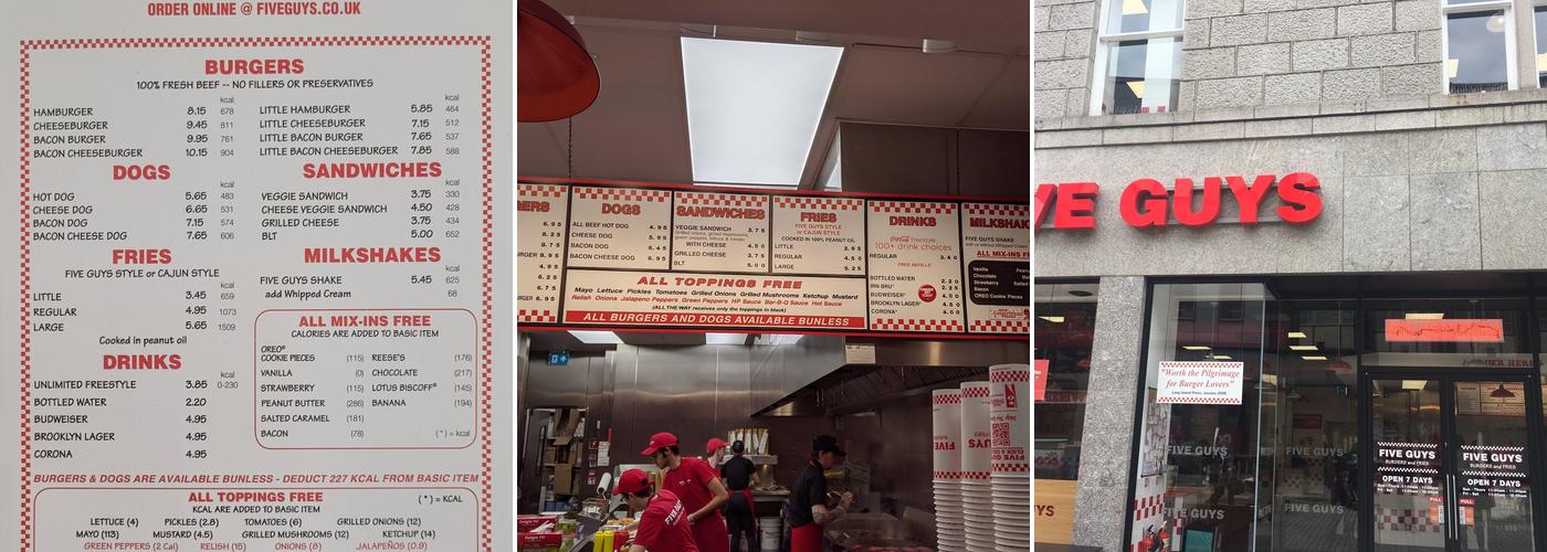 Five Guys Aberdeen Menu