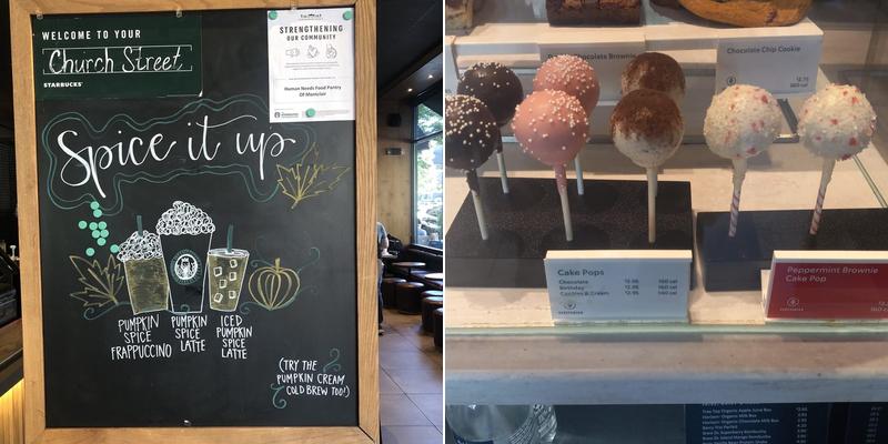 Starbucks Coffee Company Menu