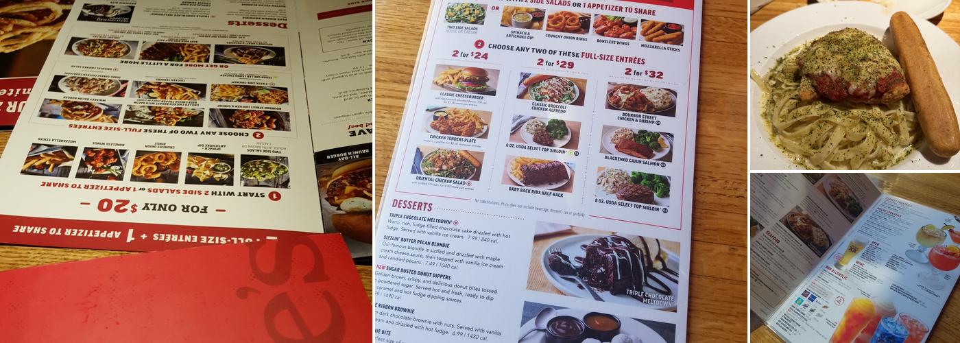 Applebee's Grill + Bar Menu