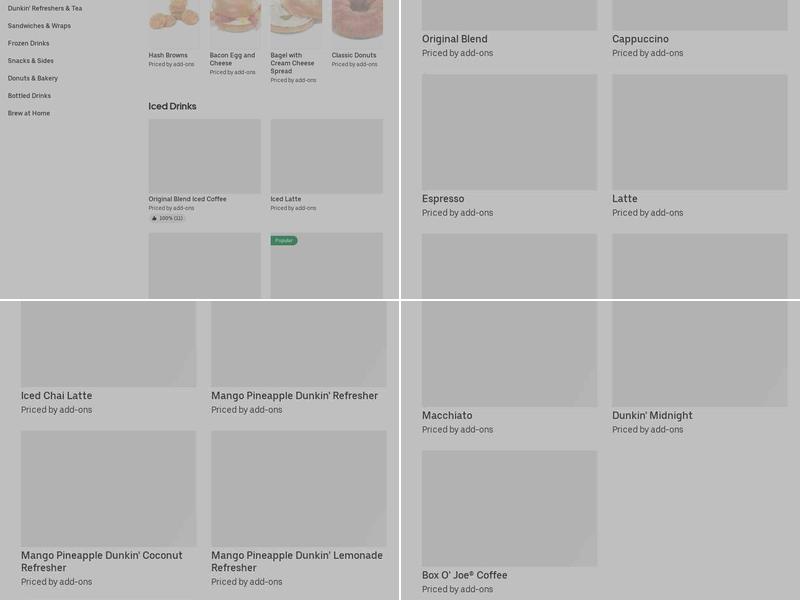 Dunkin' Menu