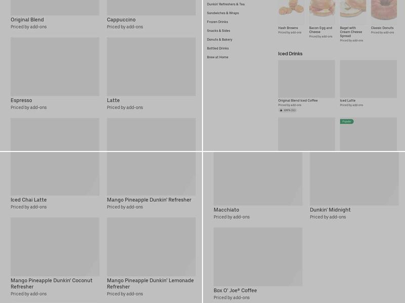 Dunkin' Menu