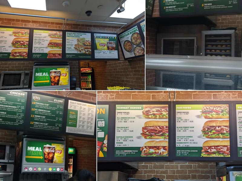 Subway Menu