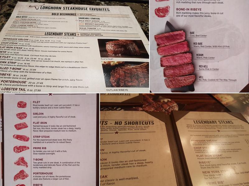 LongHorn Steakhouse Menu
