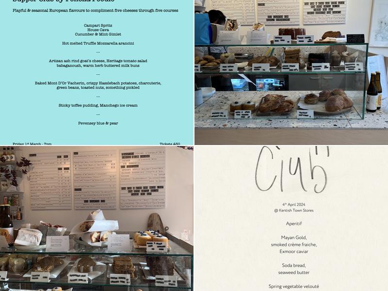 Kentish Town Stores Menu