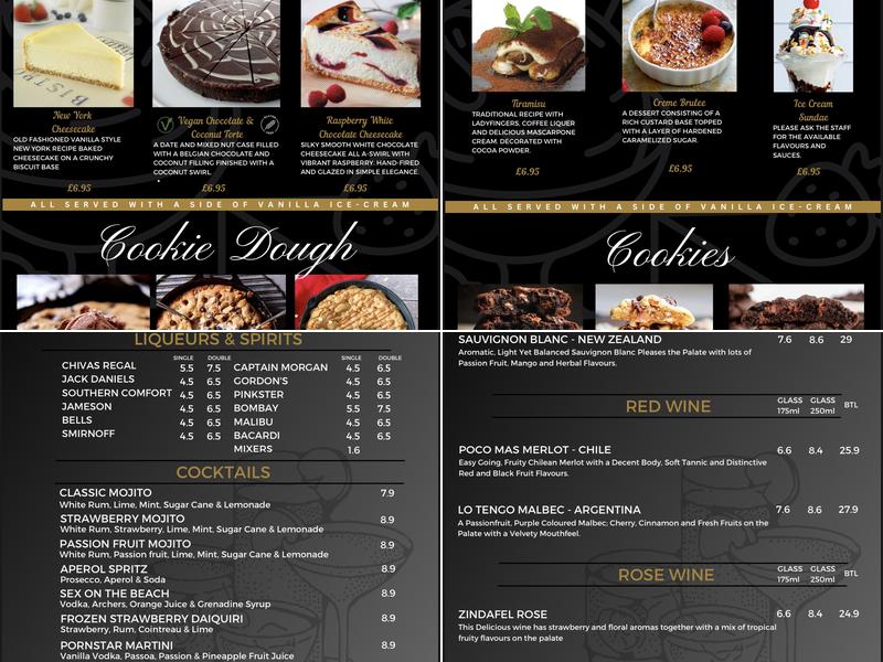 Avanti Bistro Menu