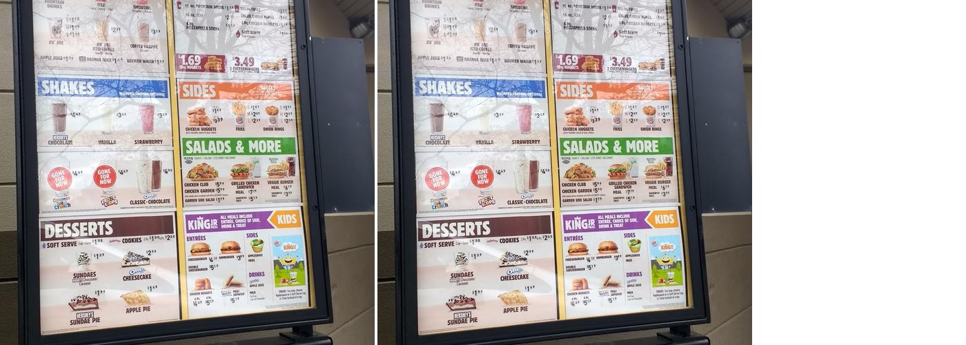 Burger King Menu