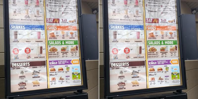 Burger King Menu
