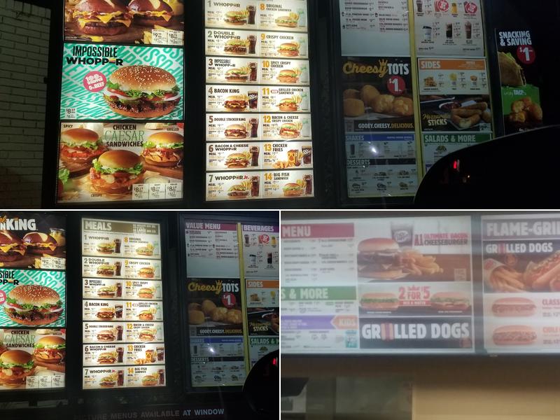 Burger King Menu