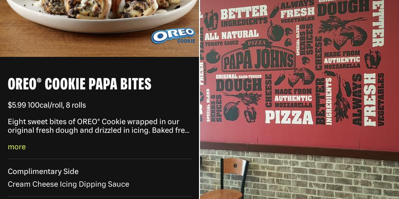 Papa Johns Pizza Menu