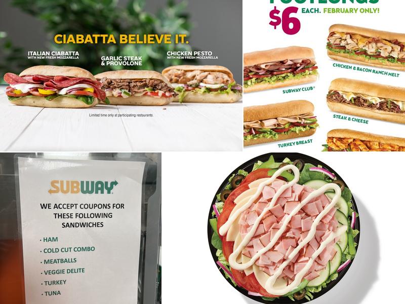 Subway Menu