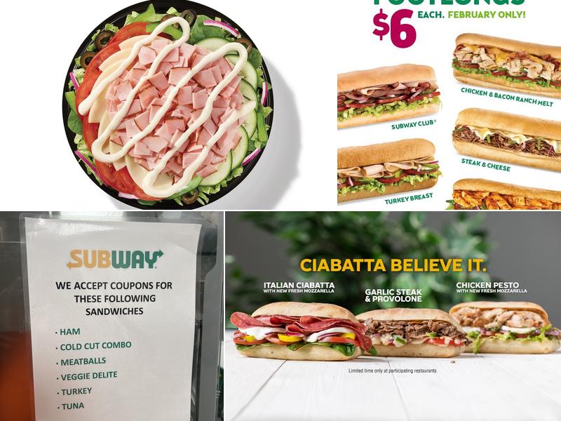 Subway Menu