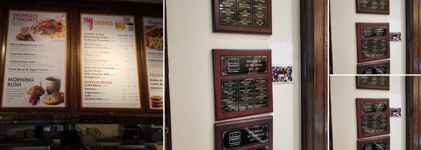 Corner Bakery Cafe Menu