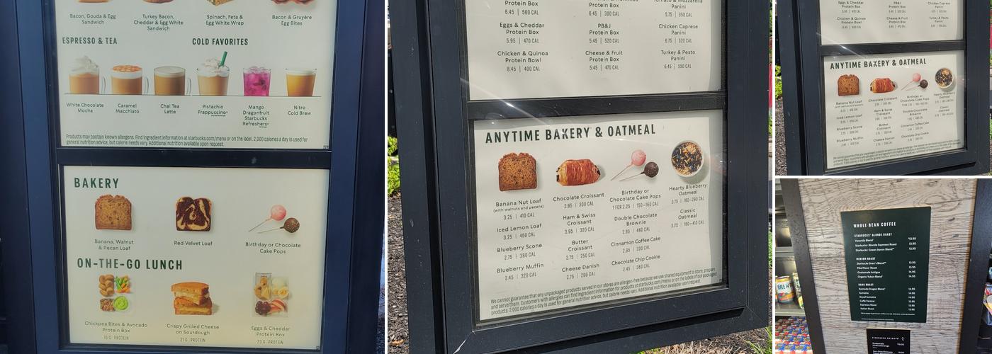 Starbucks Menu