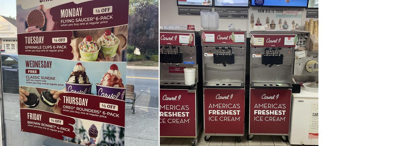 Carvel Menu