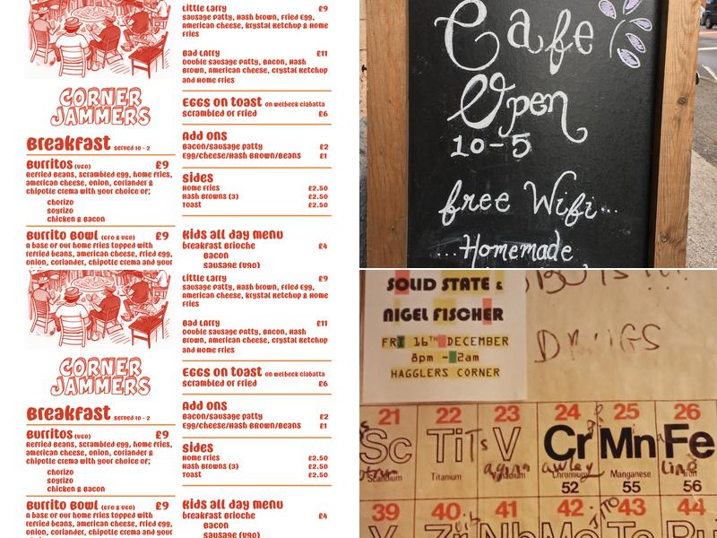 Hagglers Corner Menu