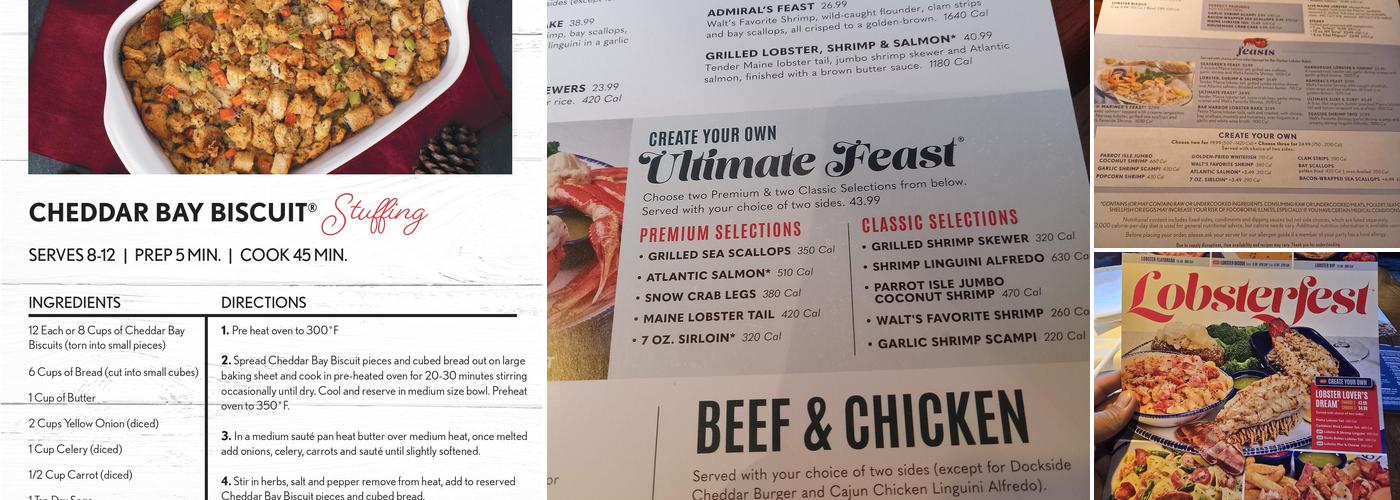 Red Lobster Menu