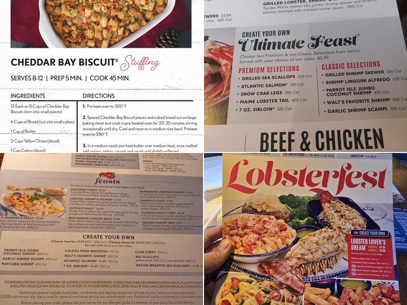 Red Lobster Menu