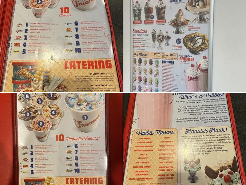 Friendly's Menu