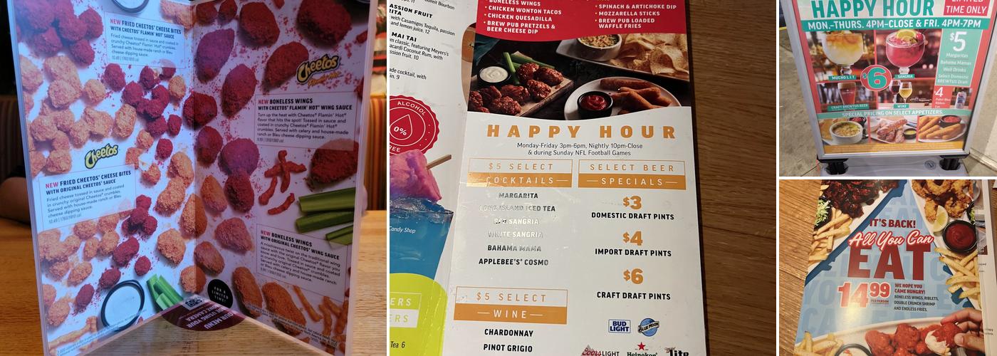 Applebee's Grill + Bar Menu