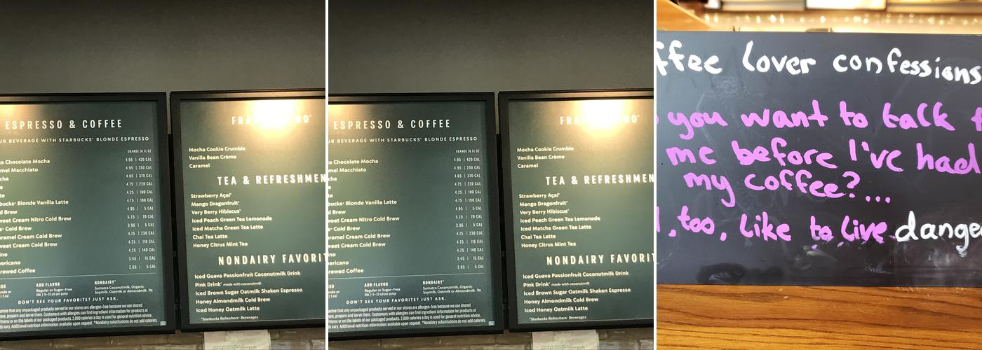 Starbucks Menu
