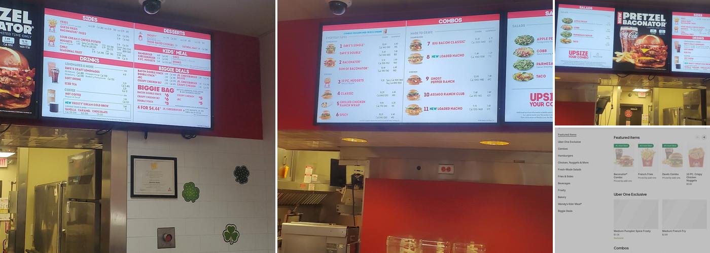 Wendy's Menu
