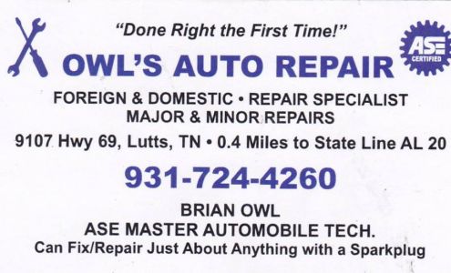 Owl's Auto Repair Lutts