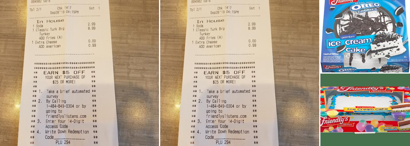 Friendly's Menu