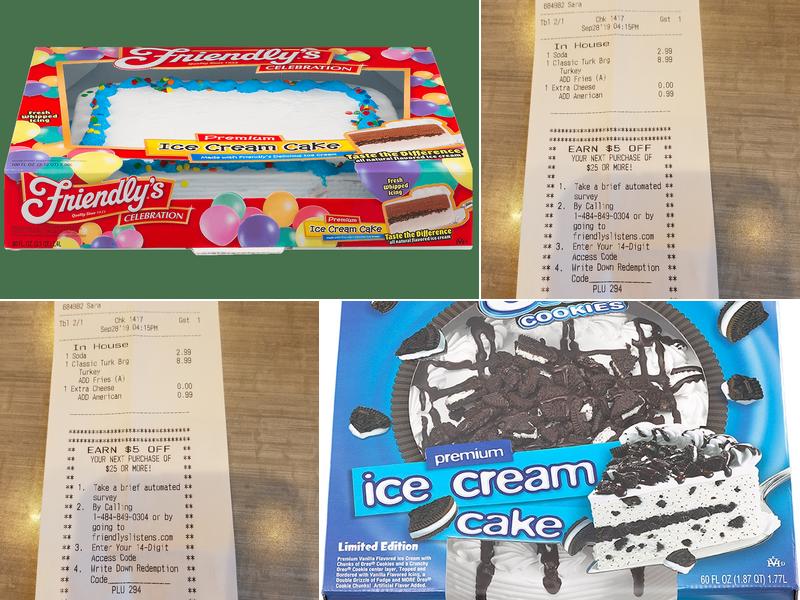 Friendly's Menu