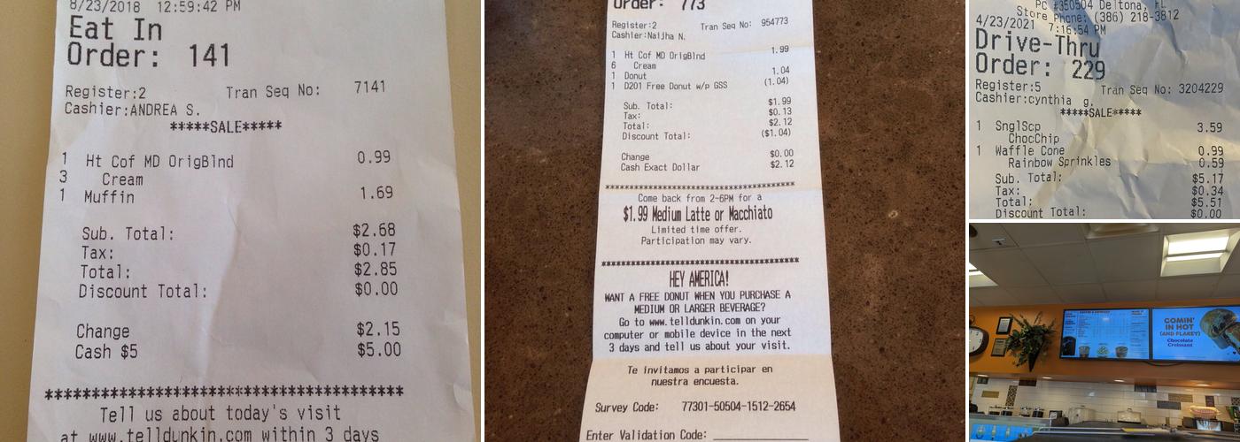 Dunkin' Menu