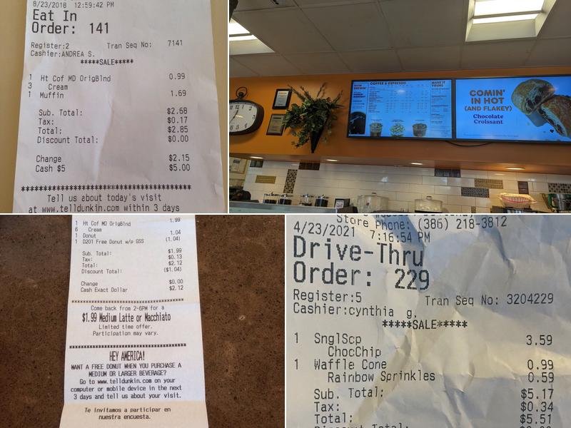 Dunkin' Menu