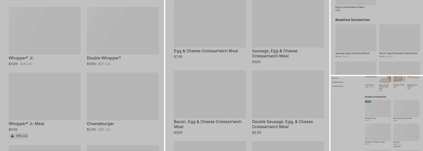 Burger King Menu